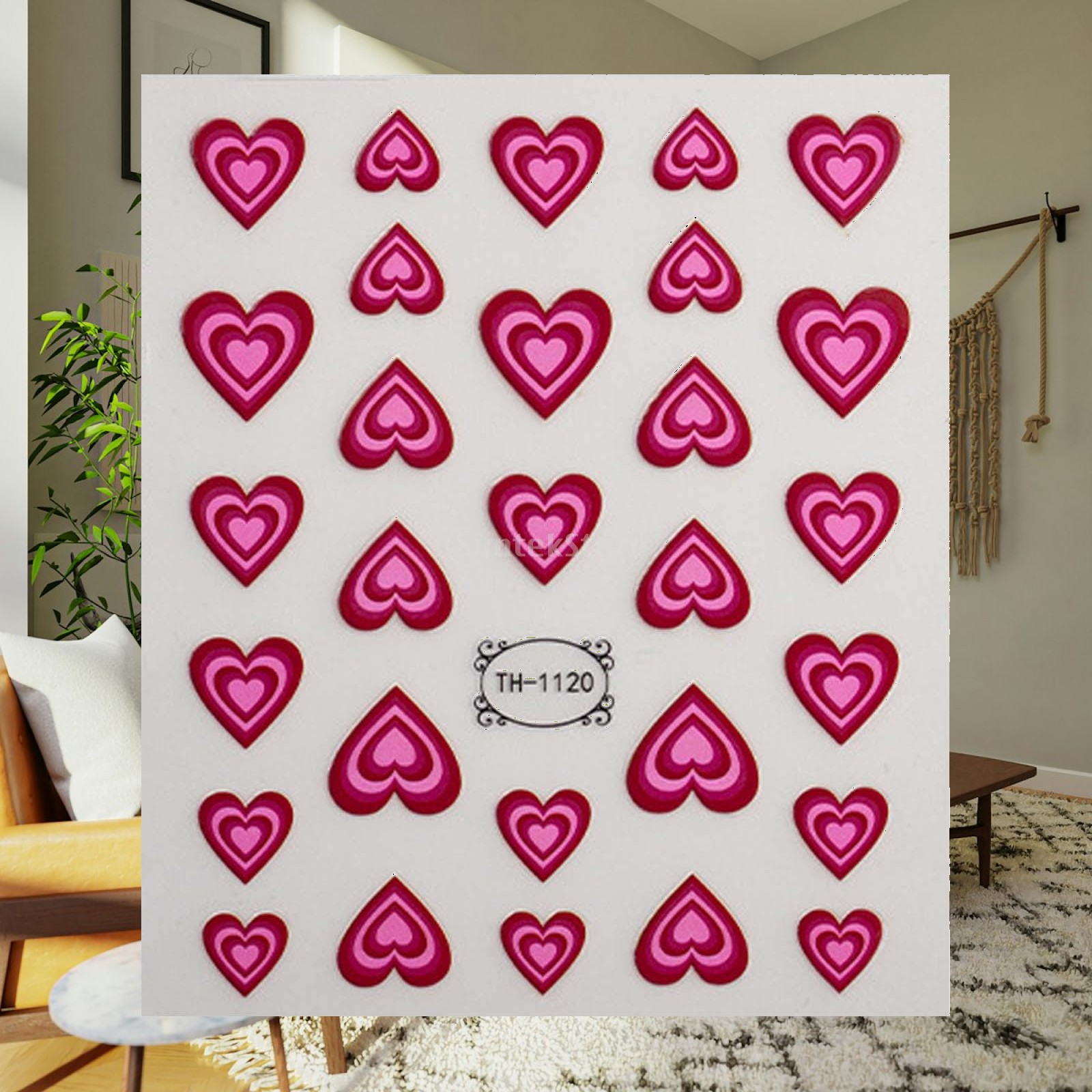Nail Art Valentines Day - Valentijnsdag 3D Hart Nagelstickers DIY Nagelaccessoires