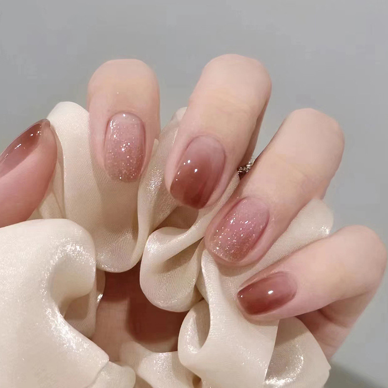 Nail Art Pink - 24 Stuks Felroze Gradiënt Kleur Nep