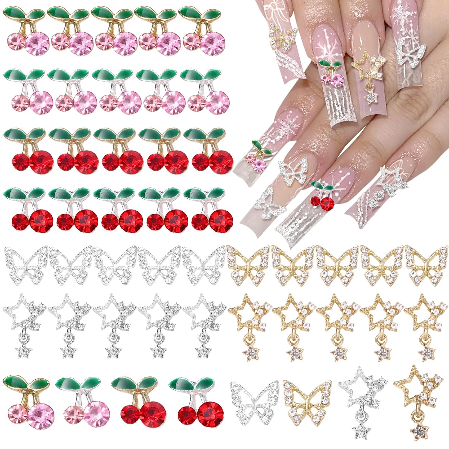 40 stuks legering nagel edelst - Nail Art Valentines Day recensie en prijs
