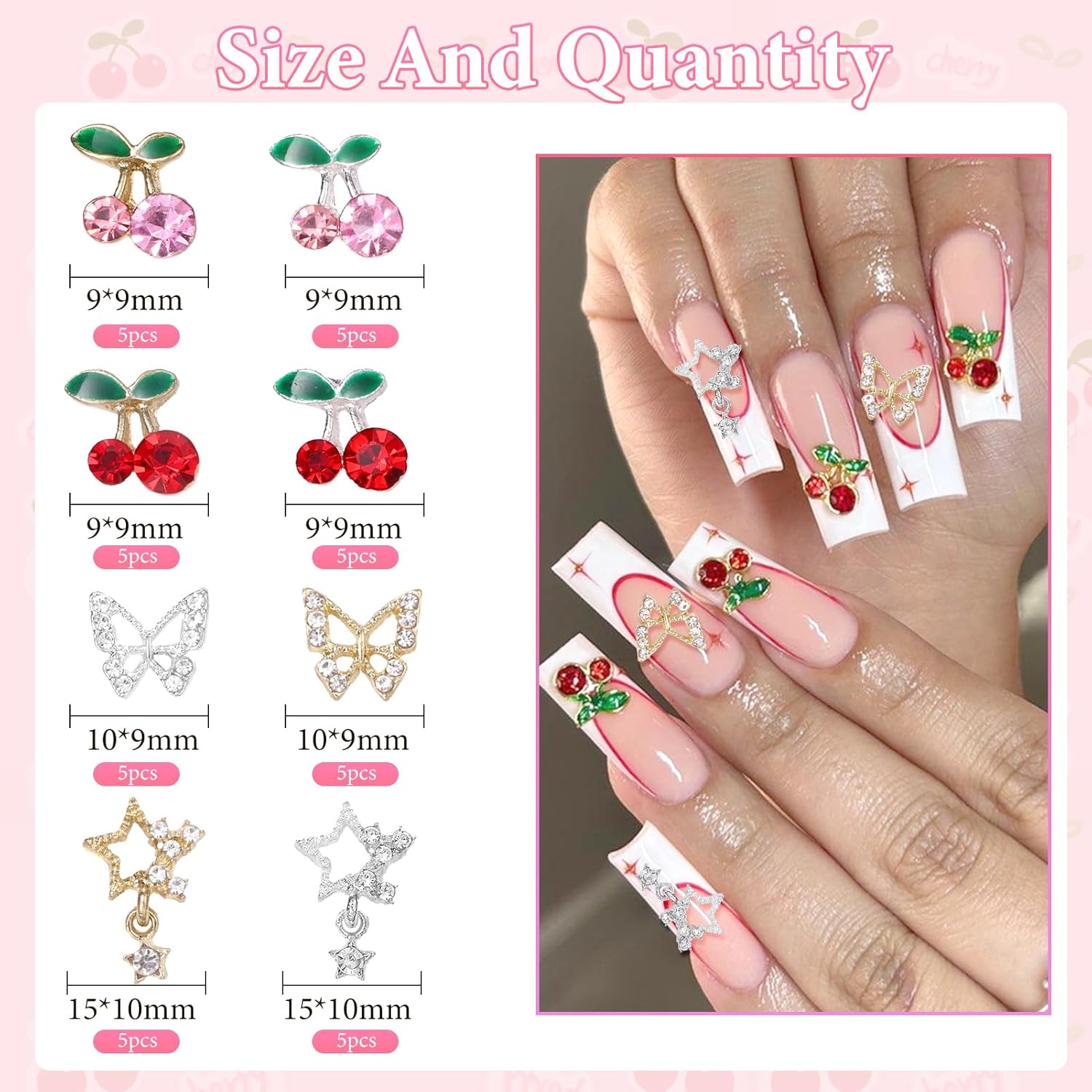 40 stuks legering nagel edelst - Nail Art Valentines Day recensie en prijs