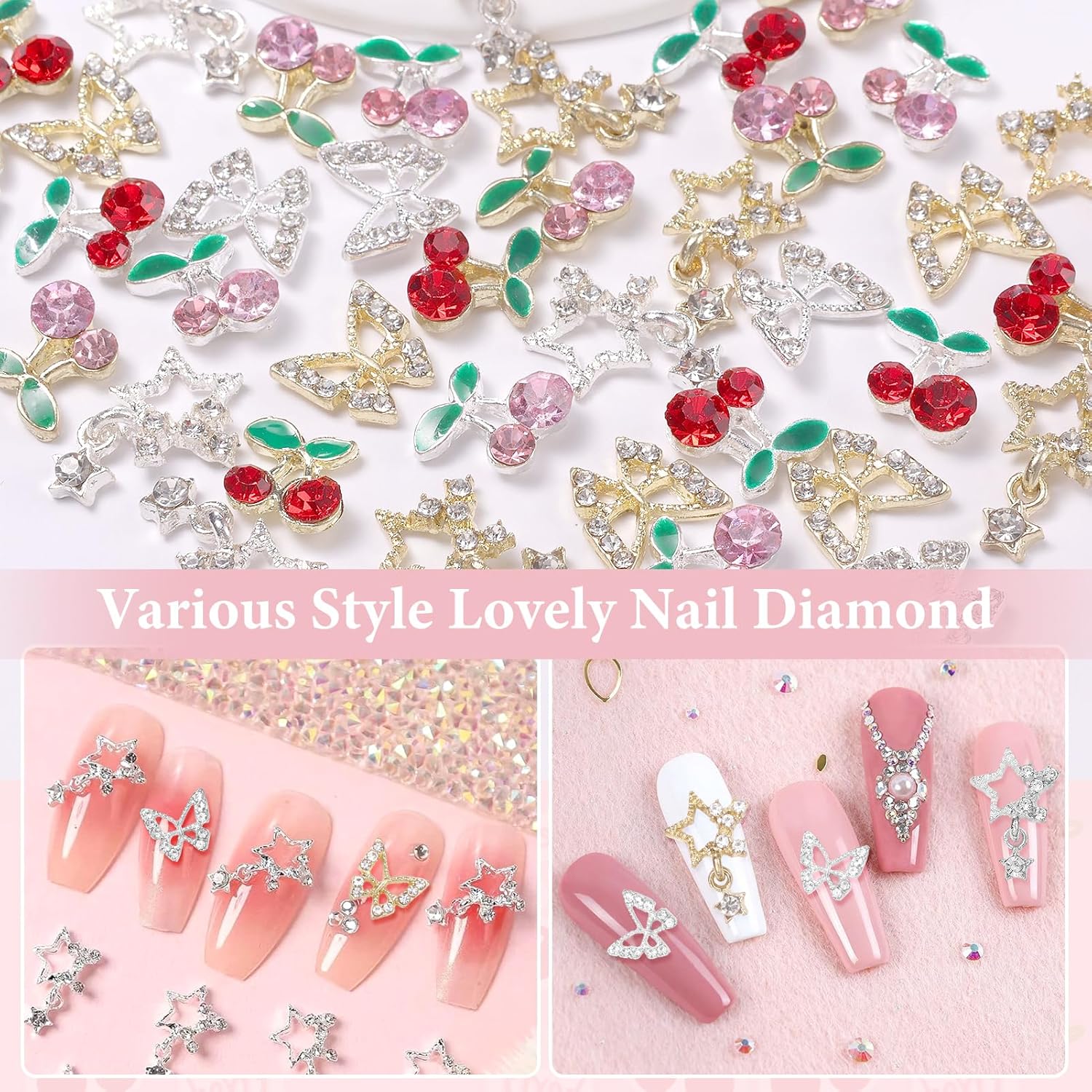 40 stuks legering nagel edelst - Nail Art Valentines Day recensie en prijs