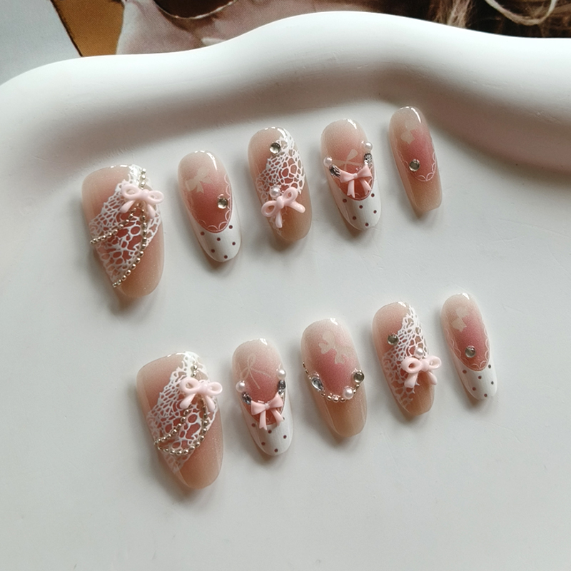 10 stuks Franse stijl 3D strik - Nail Art Press On recensie en prijs