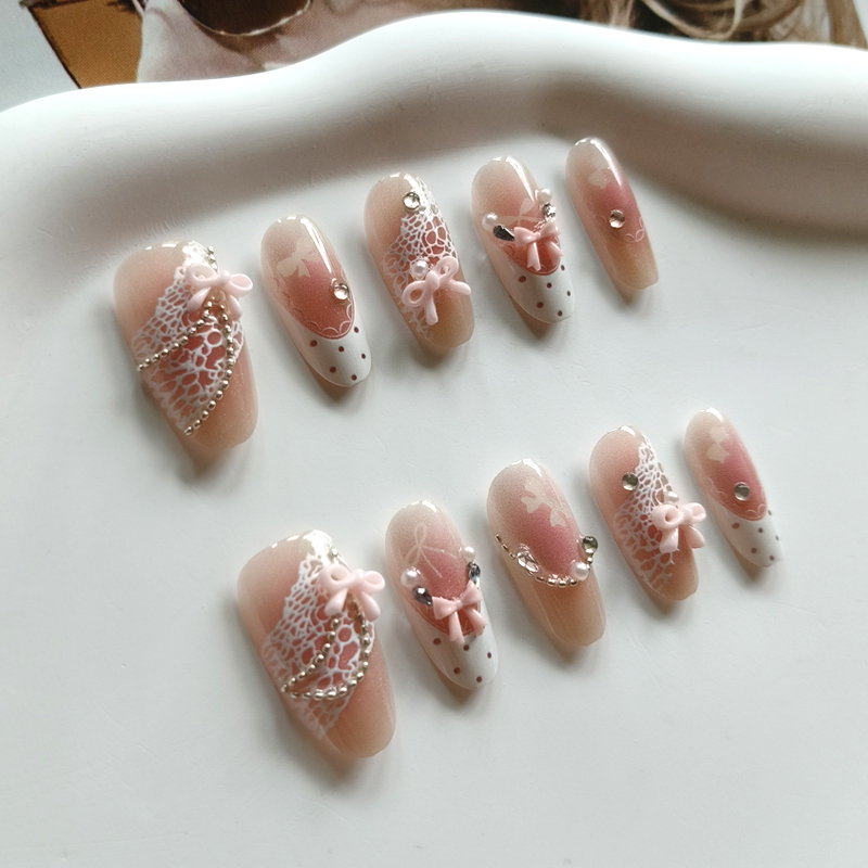 10 stuks Franse stijl 3D strik - Nail Art Press On recensie en prijs