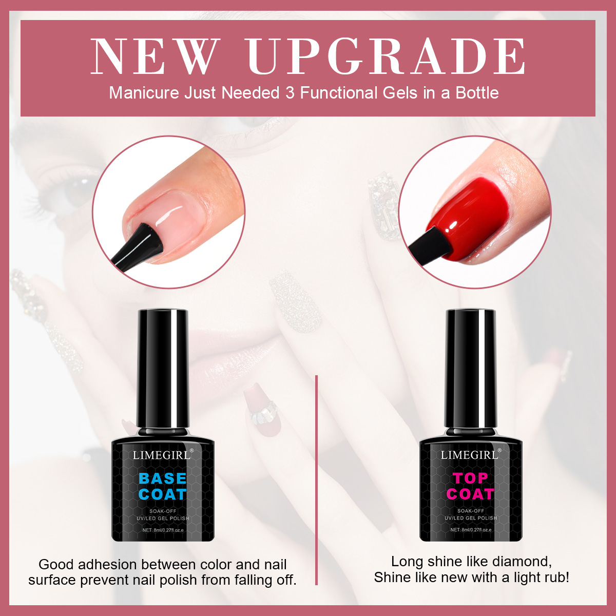 Poly-nagelgelset voor verlengn - Nail Art Ombre recensie en prijs