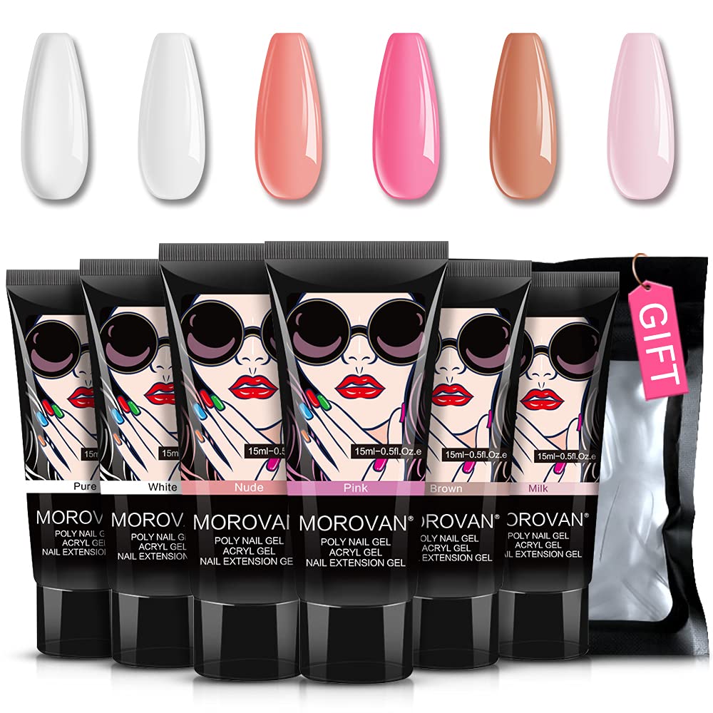 Poly Nail Gel Kit -6 Kleuren 0 - Nail Art Ombre recensie en prijs