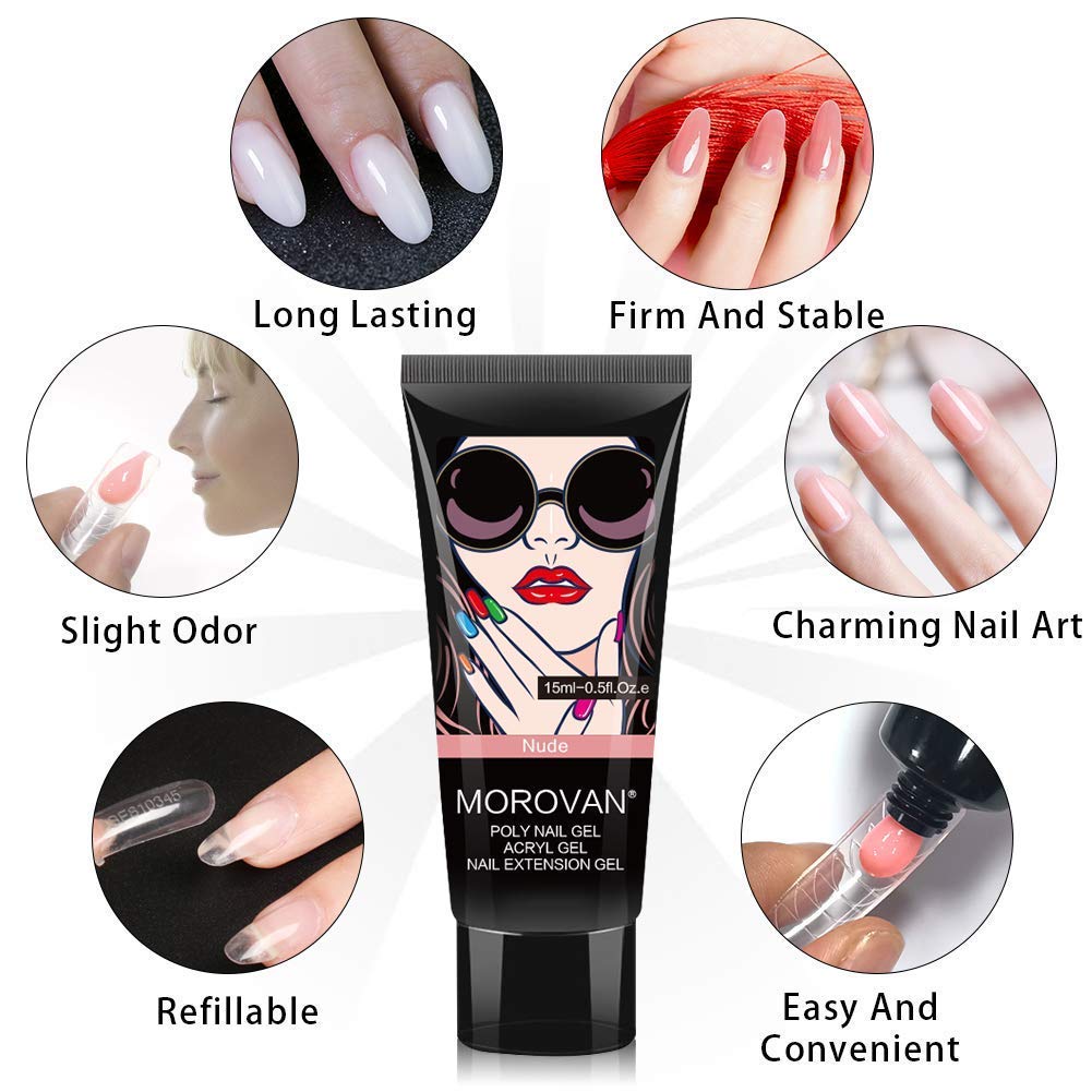 Poly Nail Gel Kit -6 Kleuren 0 - Nail Art Ombre recensie en prijs