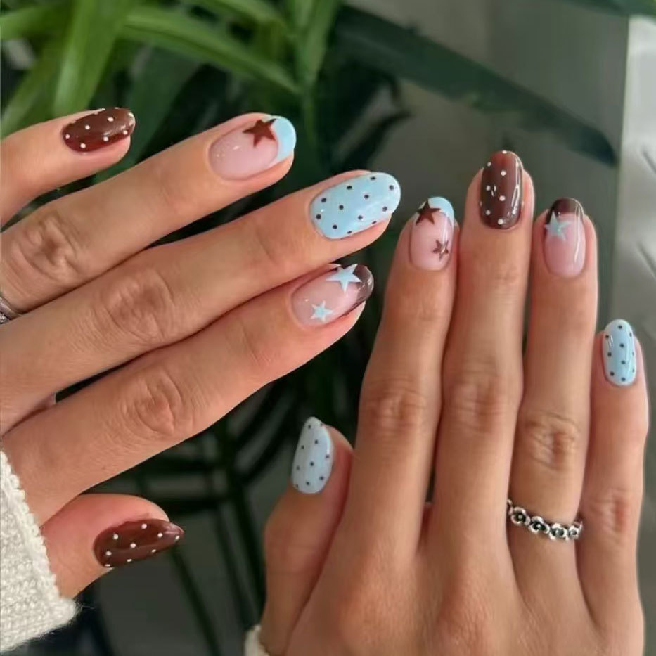 24 stuks pentagram opzetnagels - Nail Art Press On recensie en prijs