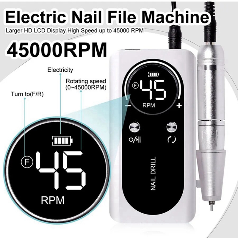 ● 45000RPM Elektrische Draagba - Nail Drill Machine recensie en prijs