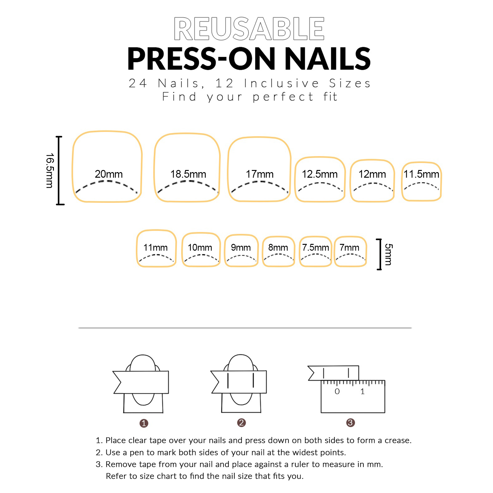 Schattige opdruk op teennagels - Nail Art Press On recensie en prijs