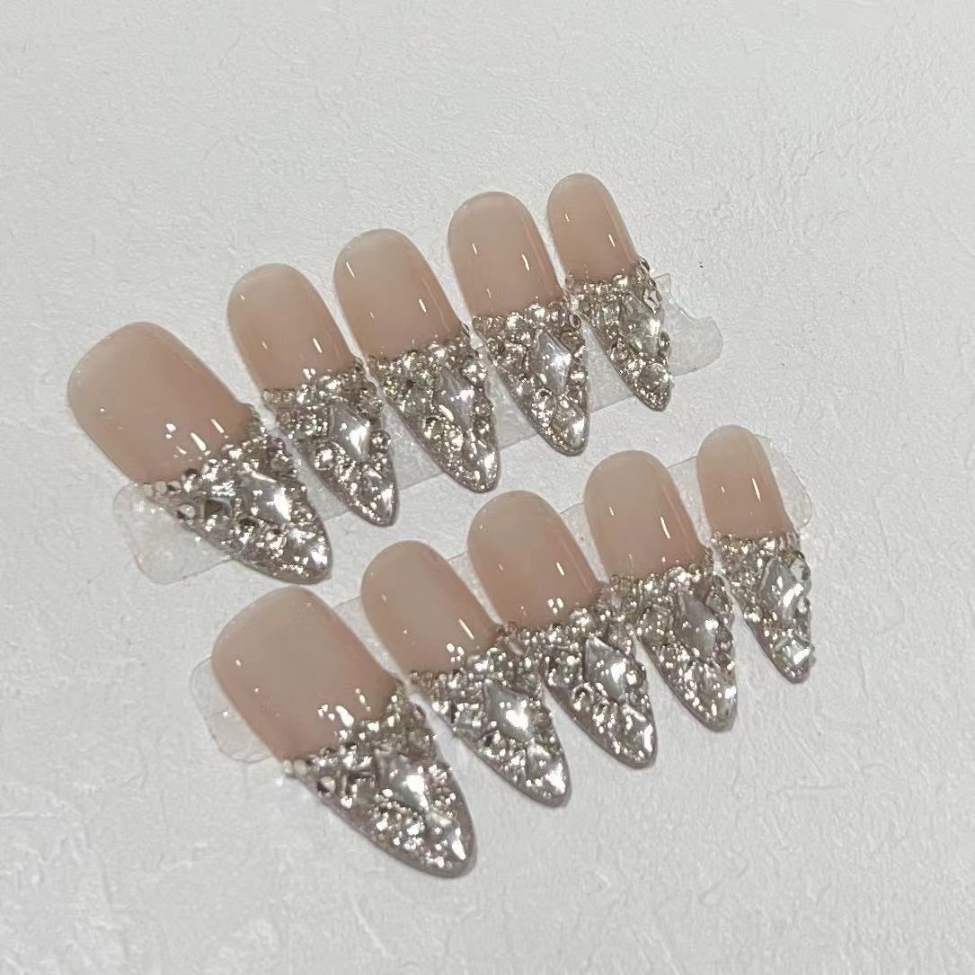10 stuks opzetnagels met glitt - Nail Art Press On recensie en prijs