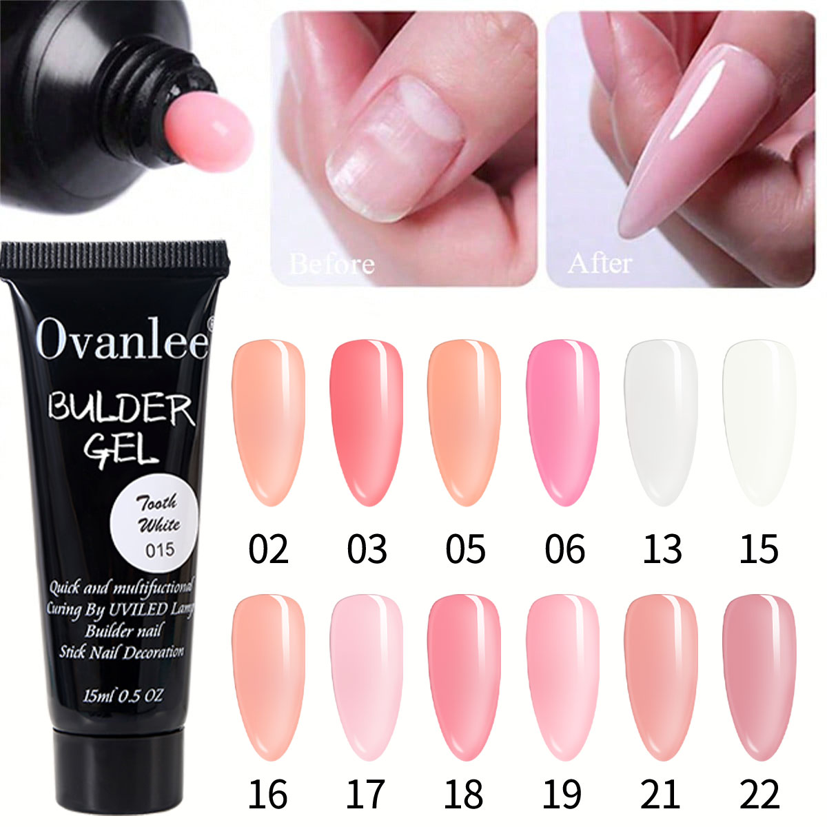 Ovanlee 18-in-1 polygel-set vo - Nail Art Ombre recensie en prijs
